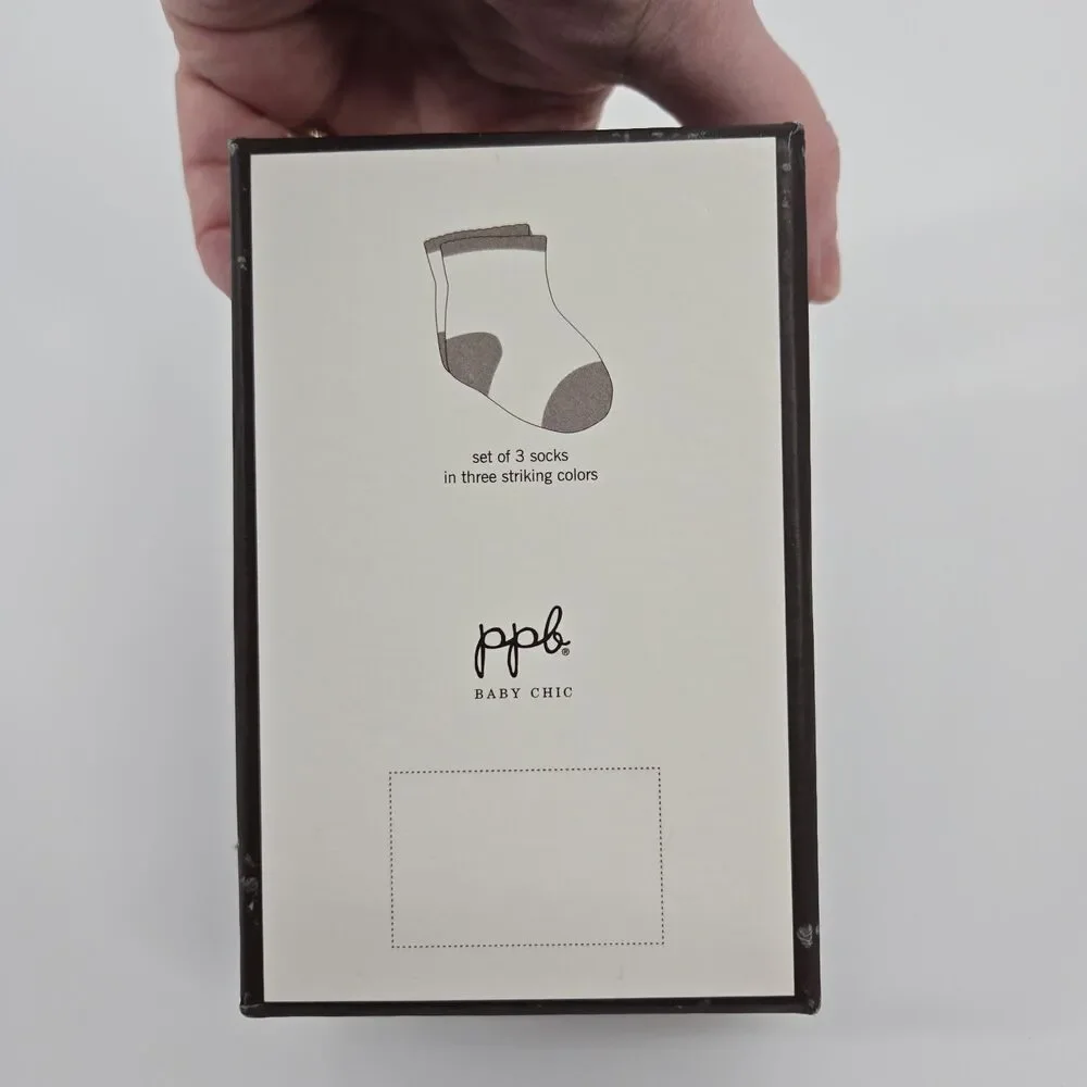 NWT Petunia Pickle Bottom Baby Socks 3 Pair Organic Cotton One Size